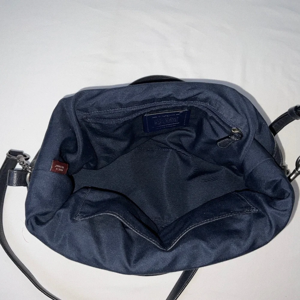 COACH Lennox 2Way Leather Tote Satchel Blue